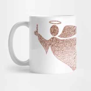 Sparkling rose gold angel Mug